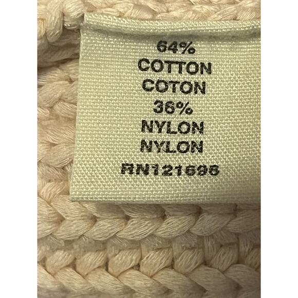 Demylee Cotton Sweater •L•Pullover Chunky Knit Crew Neck Oversized Drop Shoulder - Picture 9 of 9